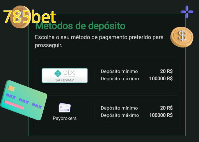 O cassino 785betbet oferece uma grande variedade de métodos de pagamento
